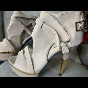 This tan platform heel from Akira
